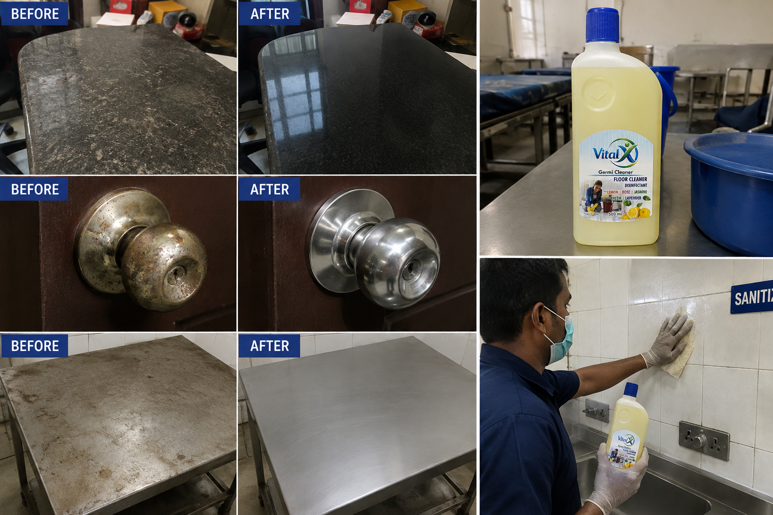Vital-X Floor Cleaner Before